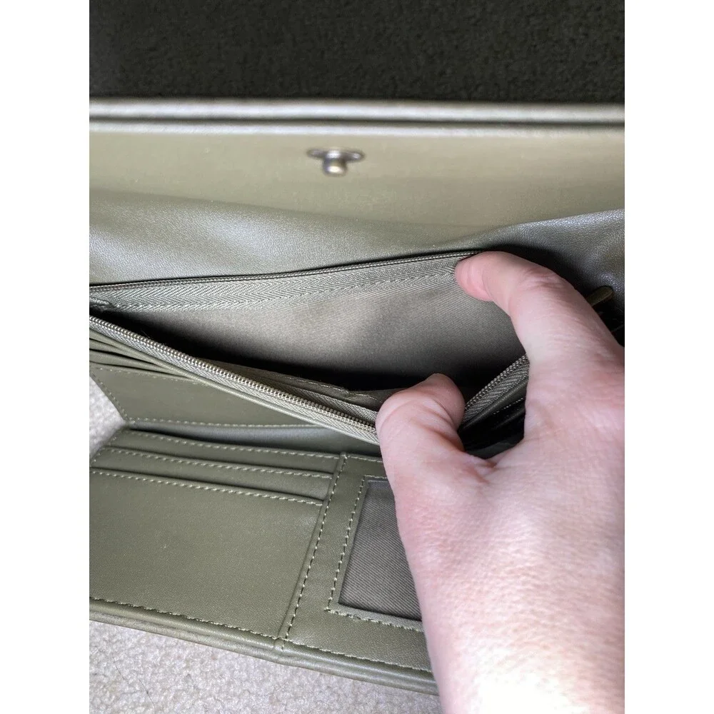 Universal Thread Olive Green Slim Tri-Fold Wallet